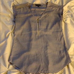 Express Short Sleeve Stripped Shirt
